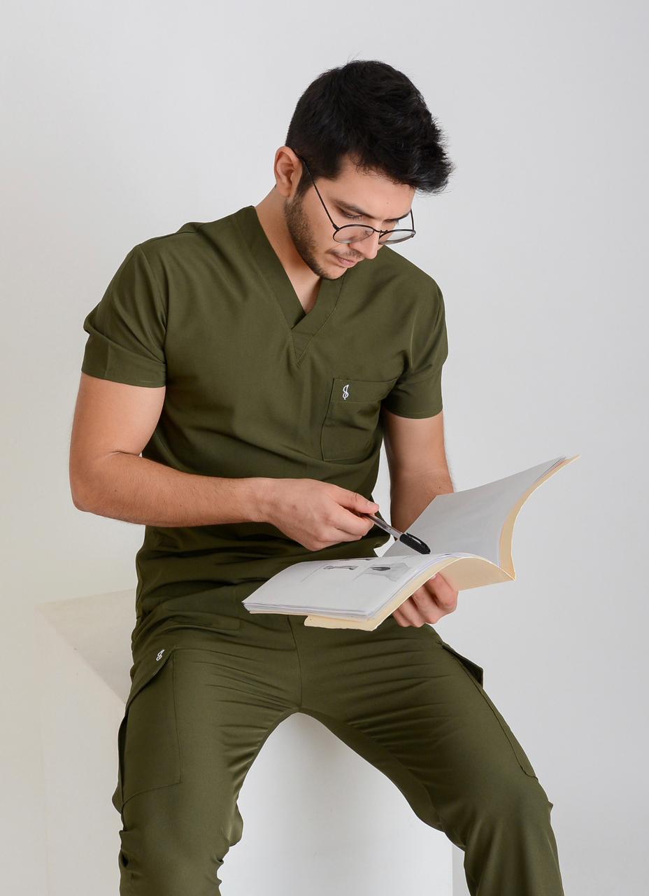 Cargo Tela Antifluido Stretch Hombre