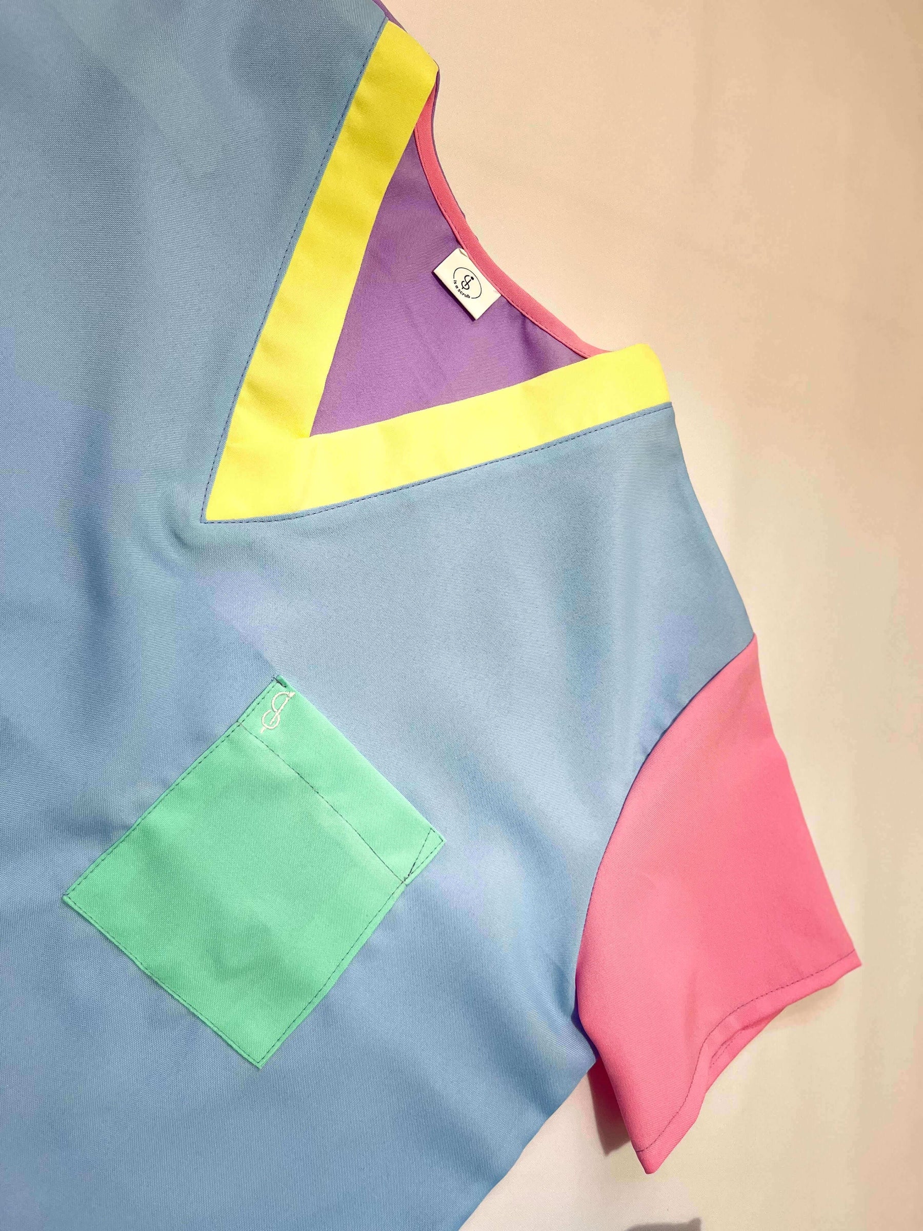 Color Block Tela Antifluido Stretch Mujer