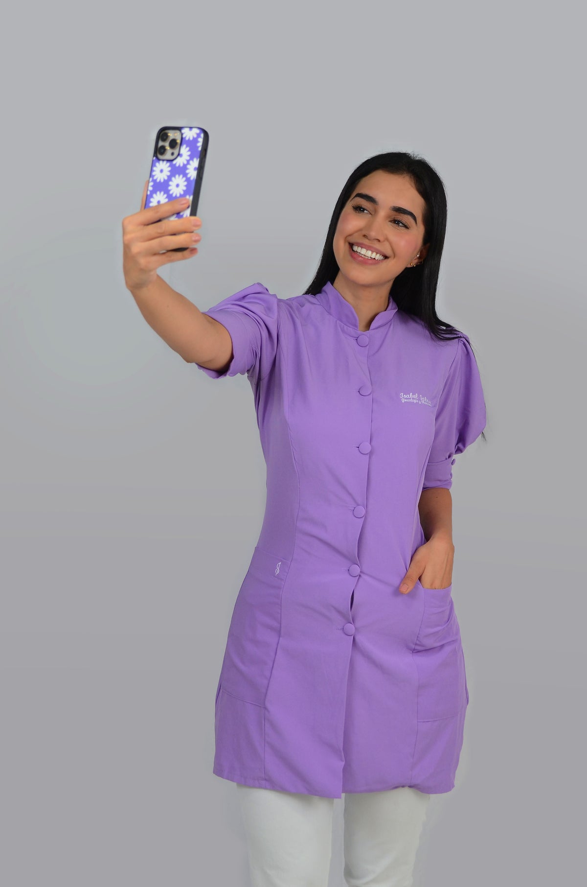 Bata Peach Tela Antifluido Stretch